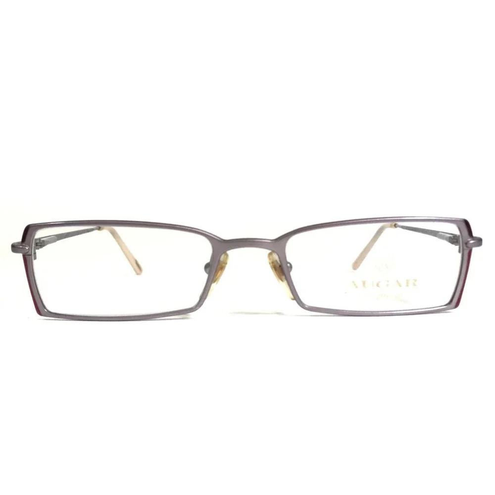 Augar Eyeglasses Frames FP112 BLANC Shiny Purple 22KT GP Gold Plated 49-18-130